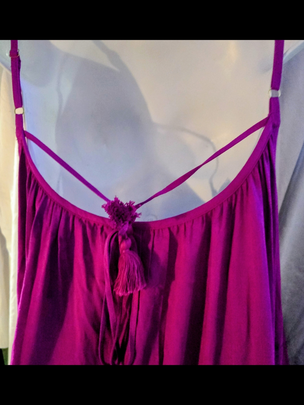 Ava & Viv Bright Magenta Spaghetti Strap Dress With Pockets NWT 4XL - Picture 3 of 11